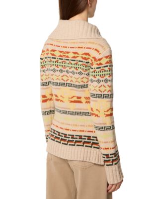 Marosa Jacquard Pattern Cardigan