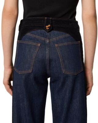 Panto High Rise Wide Leg Jeans in Denim Blue