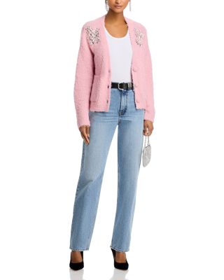 V Neck Embellished Cardigan - Exclusive