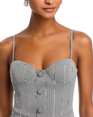 Crystal Pinstripe Pants, Bustier Top &amp; Blazer  - Exclusive