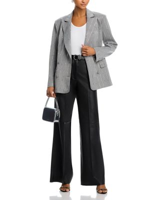 Oversized Crystal Pinstripe Blazer - Exclusive