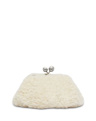 Weekend Accesori 2 Small Micio Ivory Fux Fur Clutch