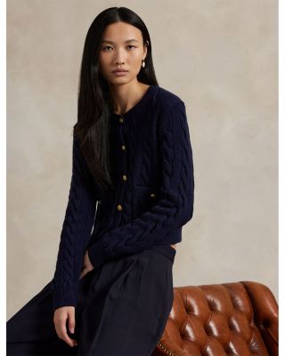 Cable Wool Cashmere Cardigan