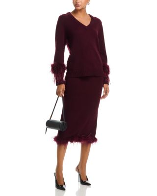Bethany Feather Trim Sweater