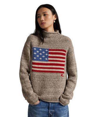 Flag Wool Blend Turtleneck Sweater