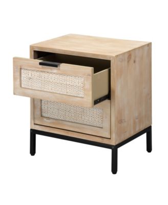 Reed 2 Drawer Side Table