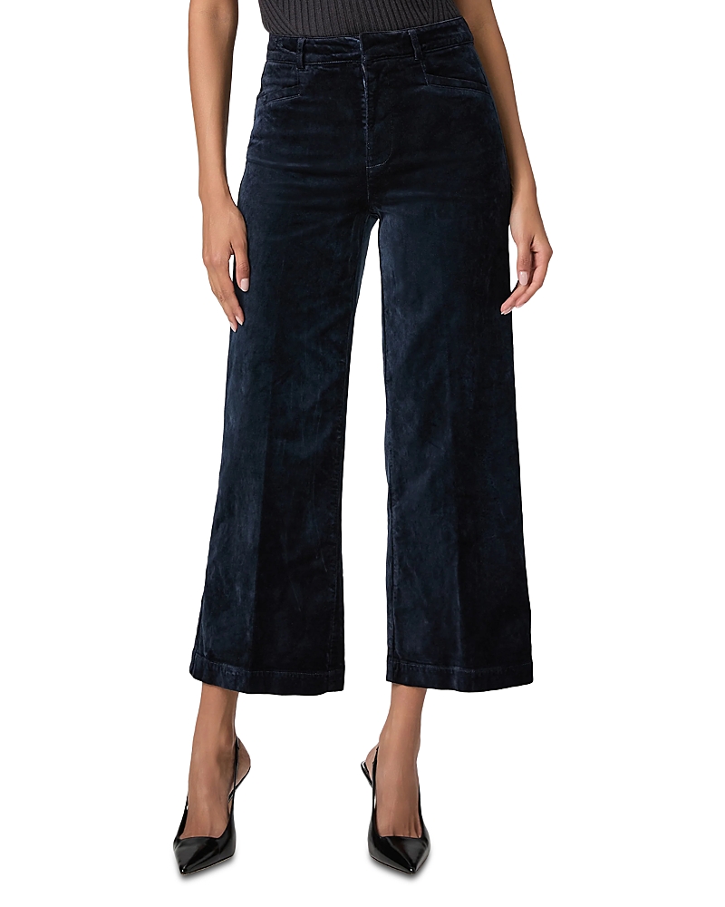 Paige Clean Front Anessa High Rise Ankle Jeans In Deep Navy In Blue