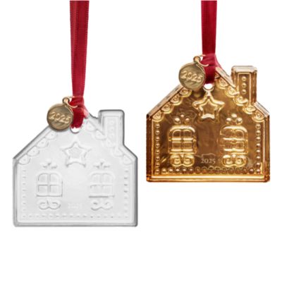 2025 Annual Holiday Ornament 21K Gold Gingerbread House