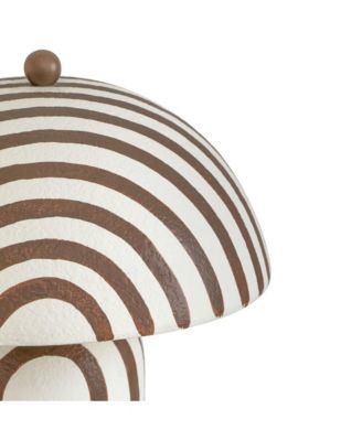 Maiori Striped Papier Mache Table Lamp