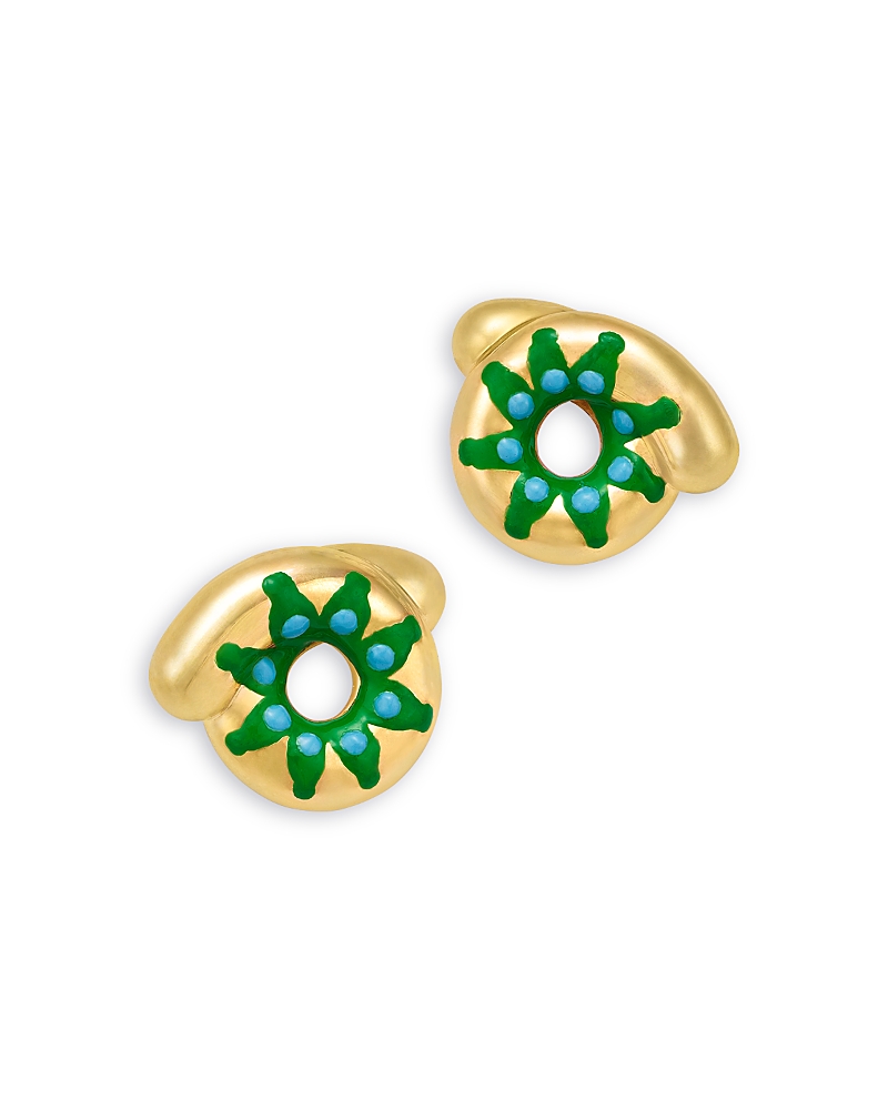 Bea Bongiasca Stud Earrings In 9k Yellow Gold In Gold