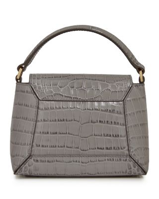 Mosaic Nano Soft Embossed Croc Top Handle Bag