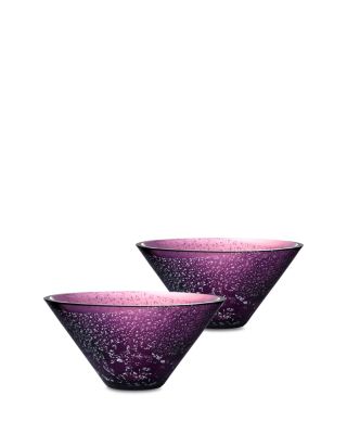 Lavender Dreams Crystal Bowls, Set of 2