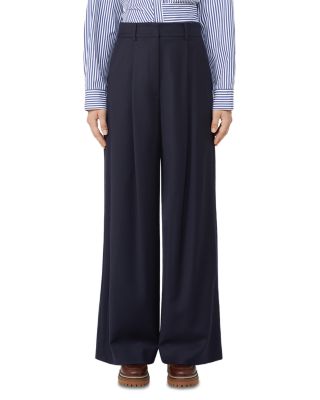 Weekend 2 Globale Wool Blend Pleated Pants