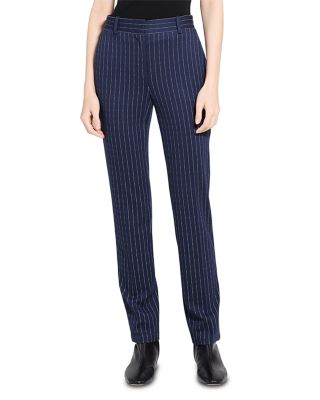 Slim Pinstriped Pants
