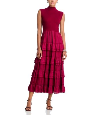 Klea Sleeveless Tiered Midi Dress