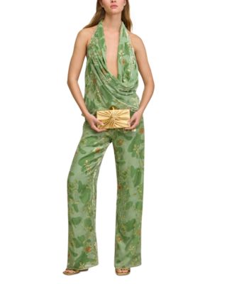 Stacie Silk Embroidered Pants