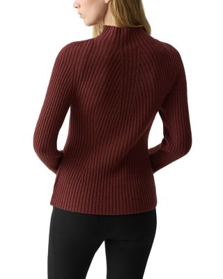 Traveling Rib Mock Neck Sweater in Cashmere