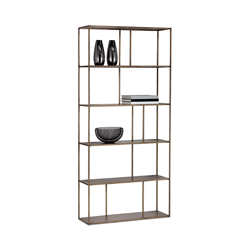Sunpan Eiffel Bookcase, Small In Gold