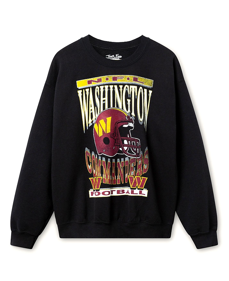 Junk Food Clothing Unisex Nfl Washington Commanders Helmet Flea Market Crew Fleece In Blue