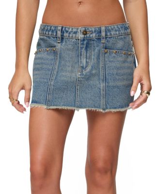 Keiko Studded Denim Mini Skirt