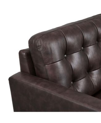 Exalt Tufted Leather Loveseat
