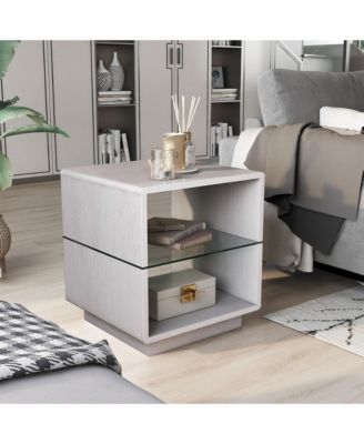 Erlin 22"" Glass Shelf End Table