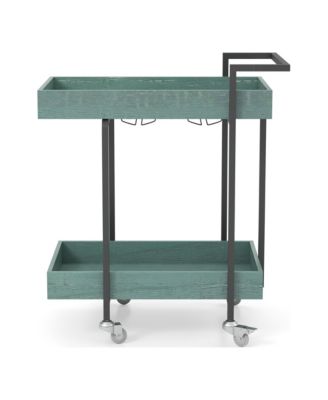 Daria Metal Frame 2-Shelf Serving Cart