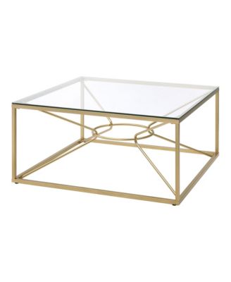 Floyd 35" Glass Top Square Coffee Table
