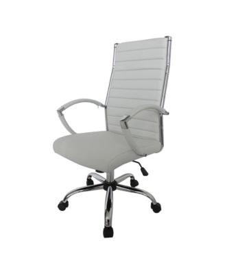 Tioga 43-inch Faux Leather Height Adjustable Swivel Office Chair