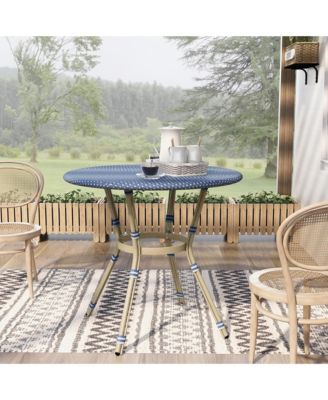 Tricke Aluminum and PE Wicker Patio Round Counter Height Table