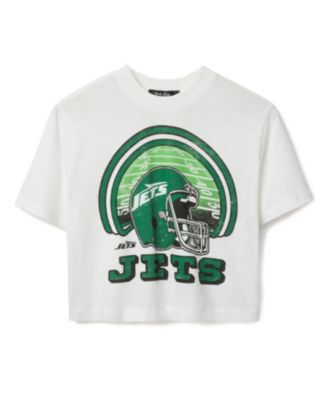 Women's NFL New York Jets Game Time Mock Neck Crop Tee