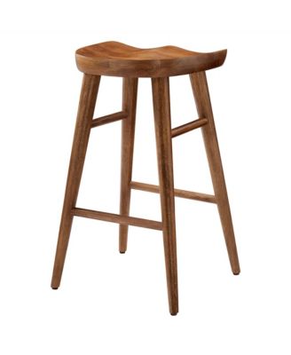 Saville Backless Wood Counter Stools, Set of 2