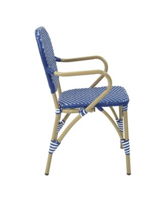 Milan PE Wicker Patio Arm Chairs, Set of 2