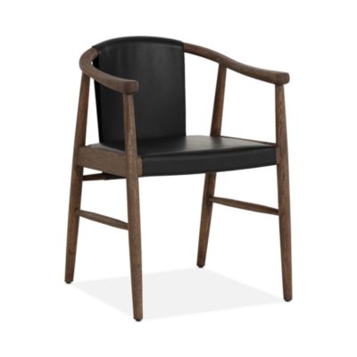 Aran Dining Armchair, Onyx Leather