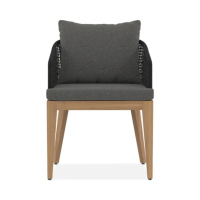 Capri Dining Armchair, Natural & Gracebay Gray