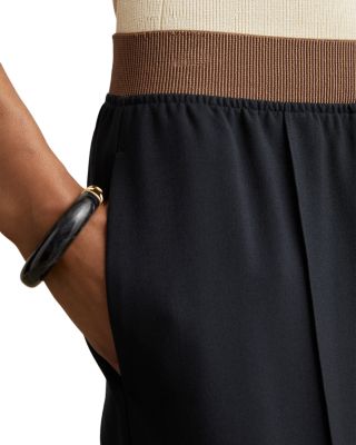 Petite Mid Rise Wide Leg Pants 