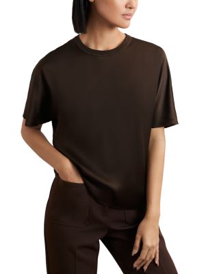 Lena Silk Short Sleeve Top