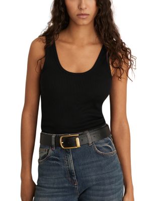 Violet Scoop Neck Rib Vest