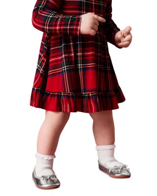 Girls' Tartan Plaid Ruffled Bodysuit Dress - Baby
