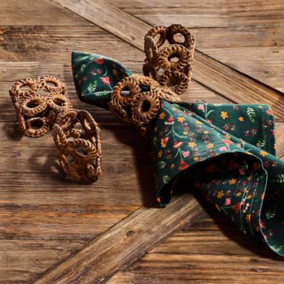 Rustic Ring Napkin Rings, Set of 4