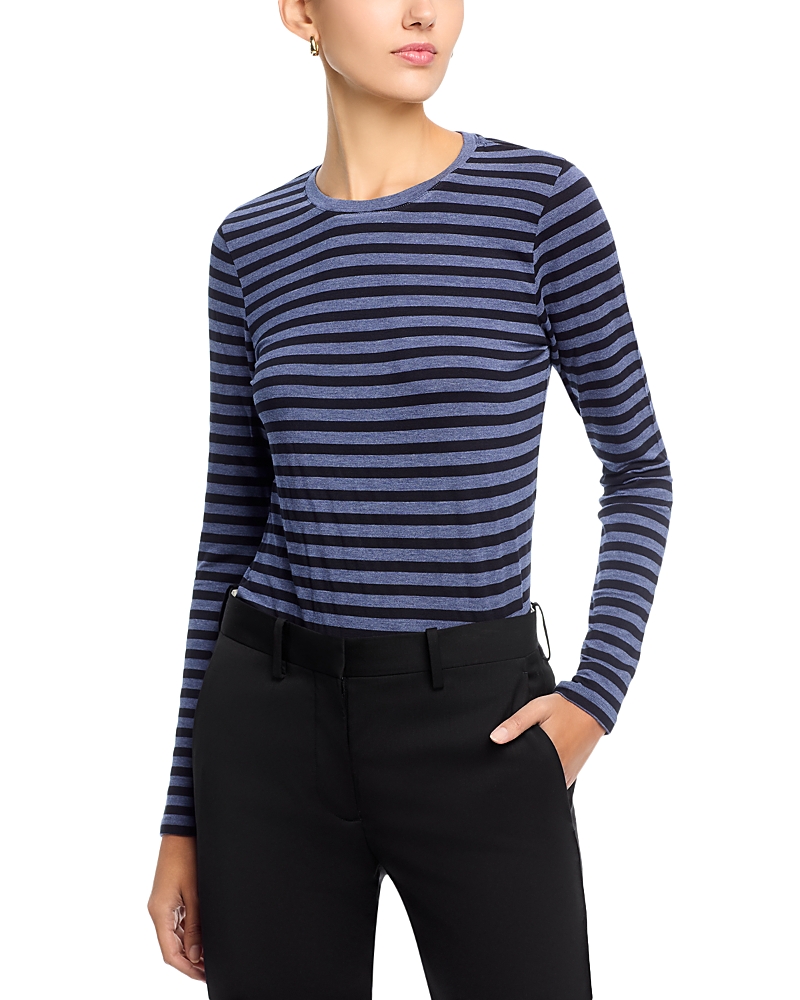 Majestic Striped Long Sleeve Crewneck Tee