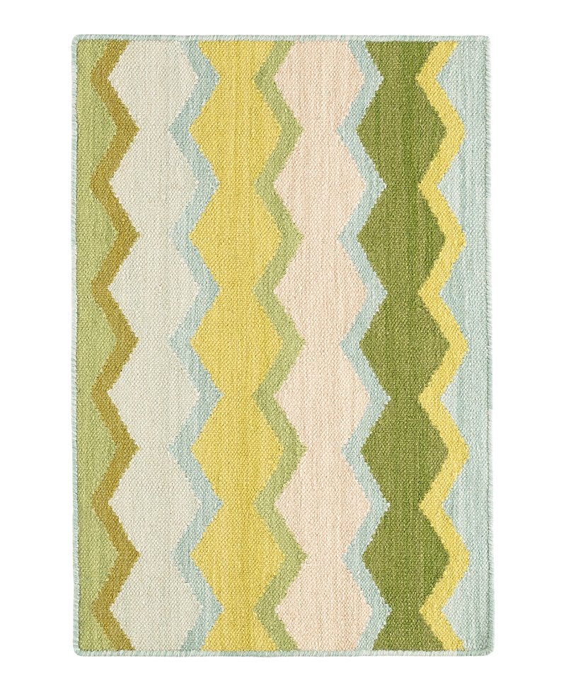 Dash & Albert By Annie Selke Dash Albert By Annie Selke Safety Net Wool Da1776 Area Rug, 2'0x3'0 In Green