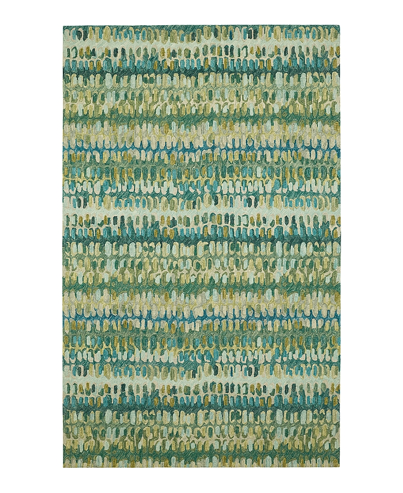 Dash & Albert By Annie Selke Dash Albert By Annie Selke Paint Chip Wool Da1831 Runner, 2'6x8'0 In Green
