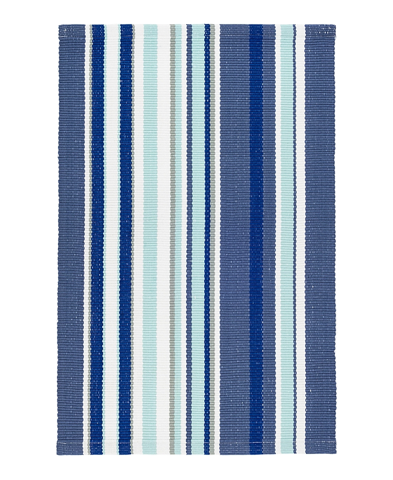Dash & Albert By Annie Selke Dash Albert By Annie Selke Skyler Stripe Indoor/outdoor Da1360 Area Rug, 9'0x12'0 In Blue