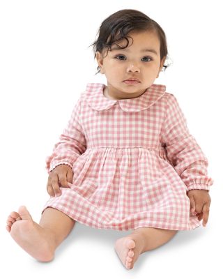 Plaid Peter Pan Collar Bubble with Skirt - Baby