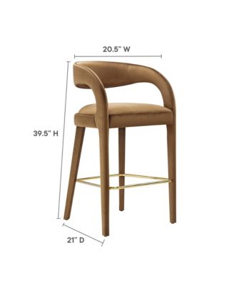 Pinnacle Performance Velvet Bar Stool, Set of 2