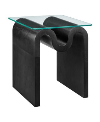 Ondine Glass Top Side Table
