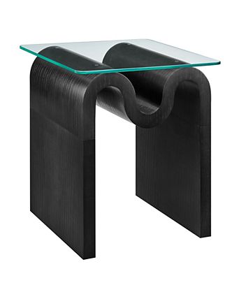 Ondine Glass Top Side Table