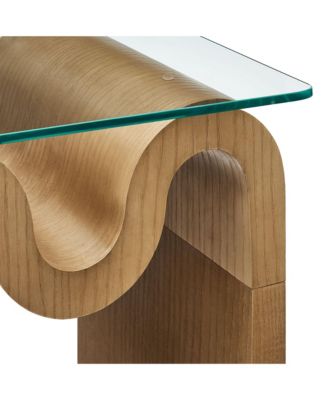 Ondine Glass Top Side Table