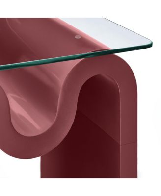 Ondine Glass Top Side Table